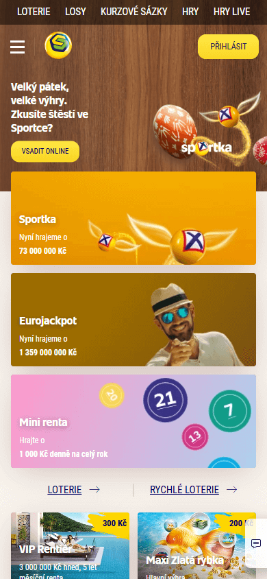 Sazka Hry Mobile screenshot